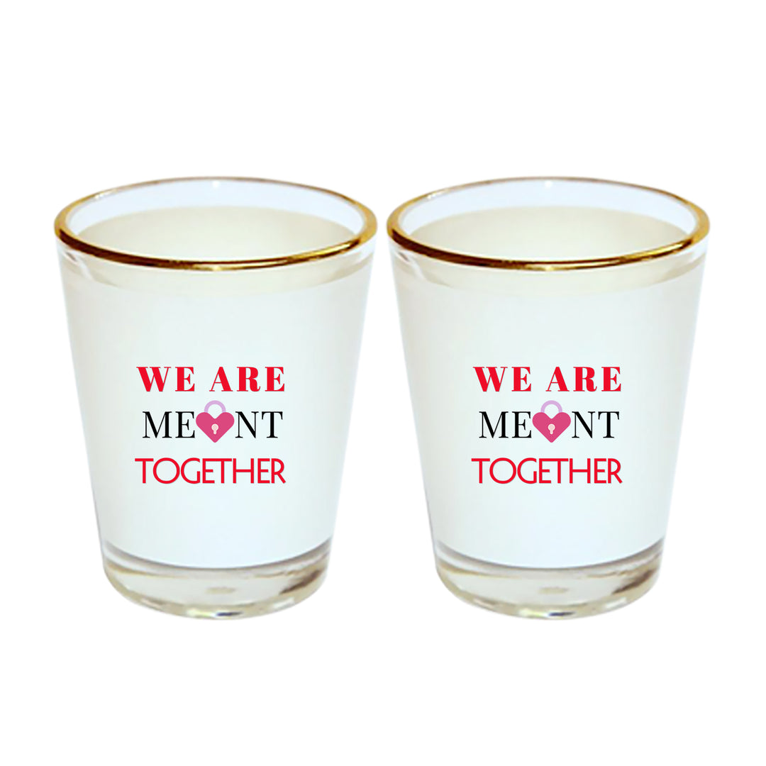 Gold Ring Shot Glasses Design "Together" - Valentine Special