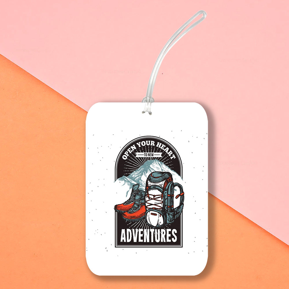 Adventure luggage ID, Smart travel tag, Bag tag for frequent flyers, Durable suitcase tag,Luggage tracking tag, Printed travel ID tag,Versatile travel luggage tag,Travel organization accessory, Best luggage tags for air travel, Travel tags for luggage, Travel bag tags for luggage, Travel name tags for luggage
