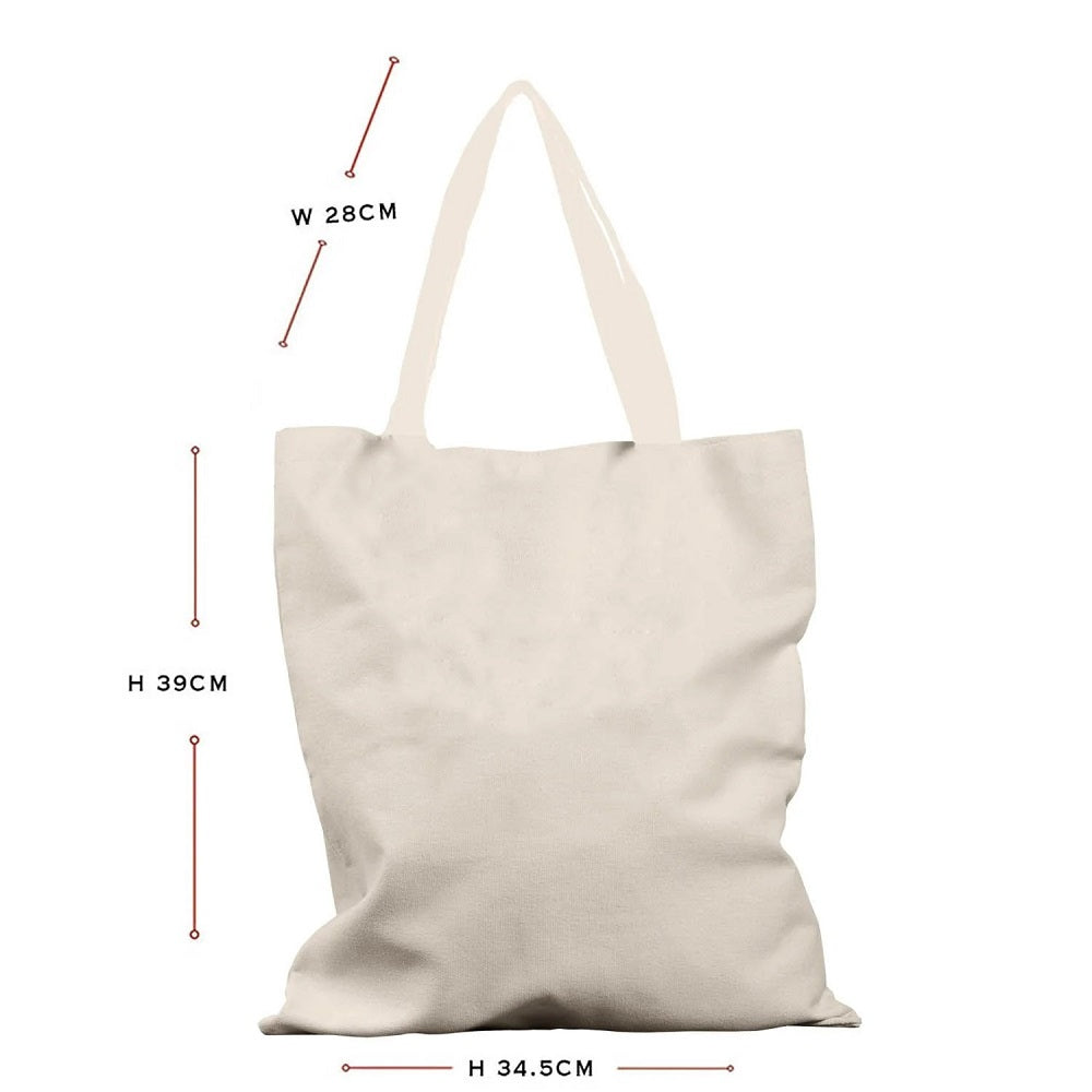 Printed Canvas Tote Bag Design" Abstract Line Art "