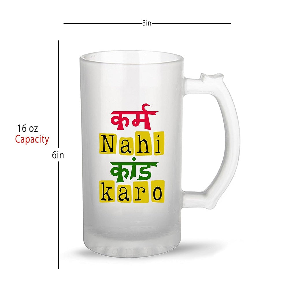 Beer mug, frosted beer mug, 16 oz beer glass, Printed beer mug, Funny beer mug, Large beer glass, Premium beer mug, Beer lover gift, Novelty beer glass, Bar drinkware, Home bar essentials, Durable beer mug, Beer stein, Drinkware glass