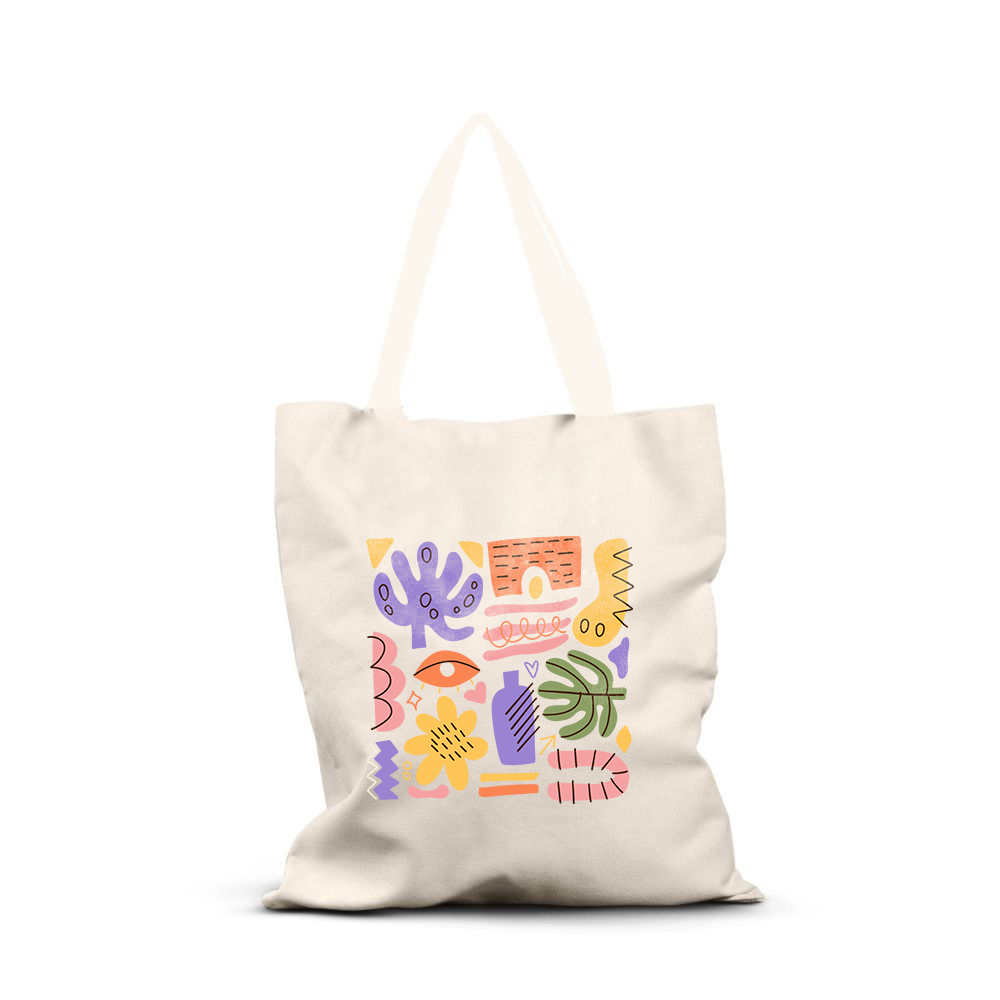 Trendy Tote Handbag – Printed Canvas Shopper Eco-Friendly Tote