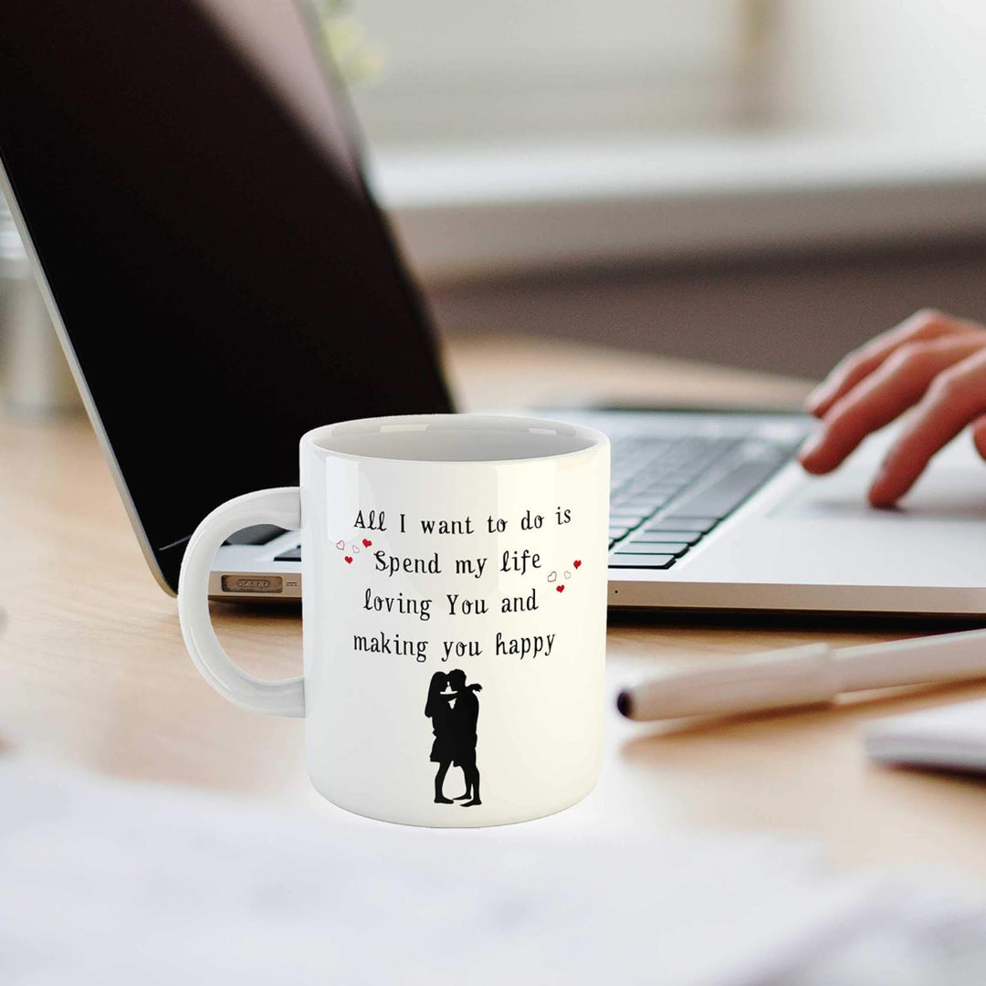 iKraft 325 ml Printed Coffee Mug with Unique Graphic Designs - Cool Customized Coffee Mug for Birthday, Anniversary | Gift for Friend, Husband, Wife, Boyfriend, Girlfriend, Love