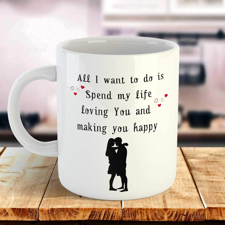 iKraft 325 ml Printed Coffee Mug with Unique Graphic Designs - Cool Customized Coffee Mug for Birthday, Anniversary | Gift for Friend, Husband, Wife, Boyfriend, Girlfriend, Love