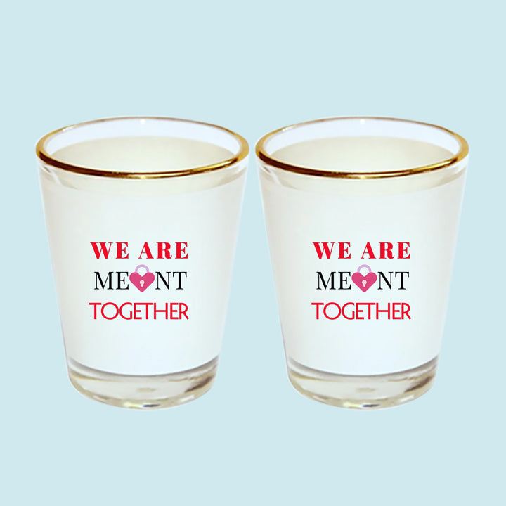 Gold Ring Shot Glasses Design "Together" - Valentine Special