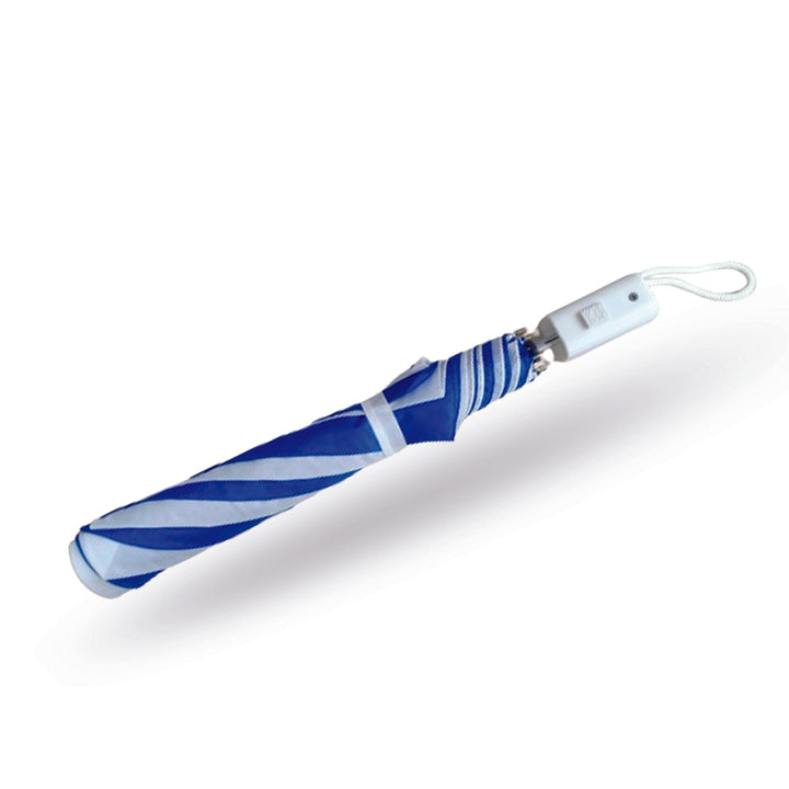 Two Fold Umbrella - Blue & White