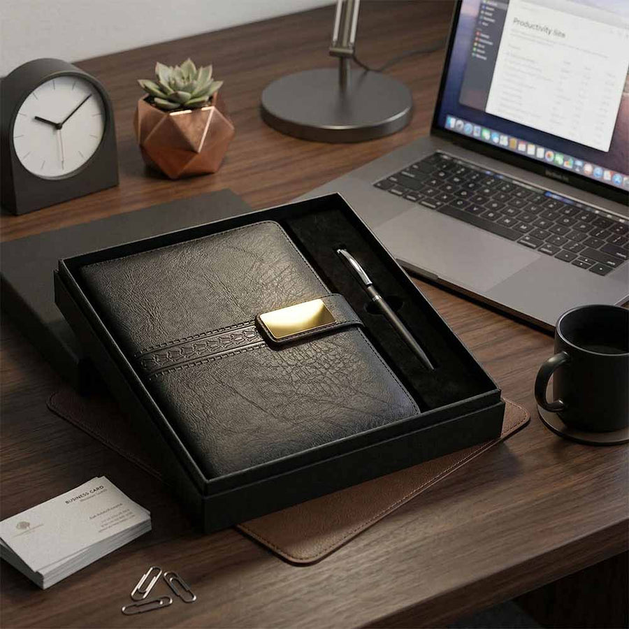 corporate gift kit for employees, employee welcome gift box, onboarding gift kit corporate, corporate joining gift set, employee welcome hamper, business welcome kit for staff