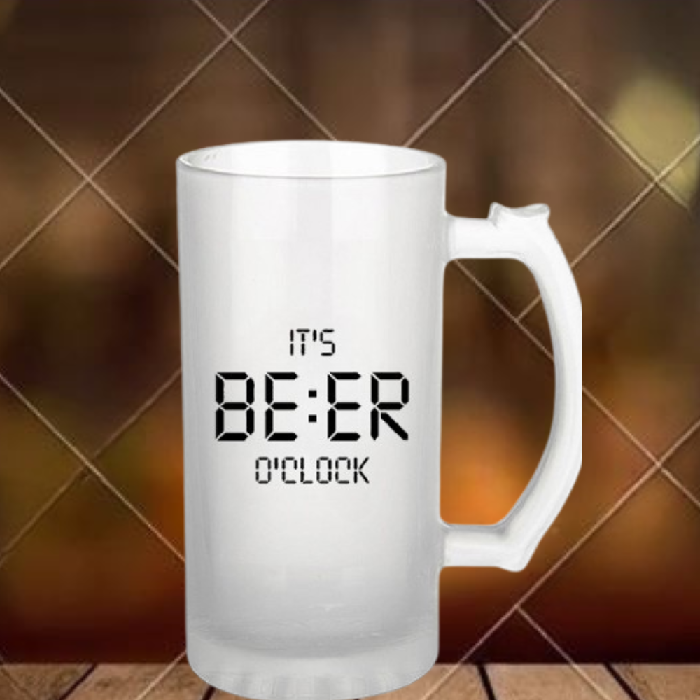 Custom beer mug,16 oz beer glass,Personalized beer mug,
Frosted glass mug,Beer mug for events