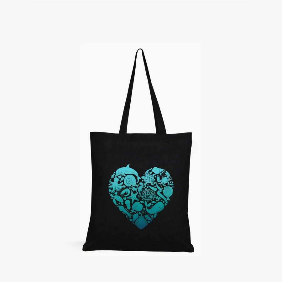 black canvas tote bag for women,
ocean heart print tote bag,
women’s canvas handbags,
eco-friendly tote bag,
reusable black tote bag,
cotton canvas tote for women,
stylish black tote bag