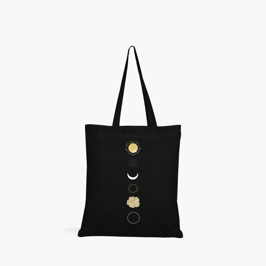 black canvas tote bag for women,
celestial tote bag,moon phase tote bag,sun and moon print tote bag,aesthetic black tote bag,
eco-friendly canvas tote bag,durable cotton tote bag,minimalist tote bag for women,spiritual moon tote bag,
celestial design canvas bag,
everyday canvas tote for women