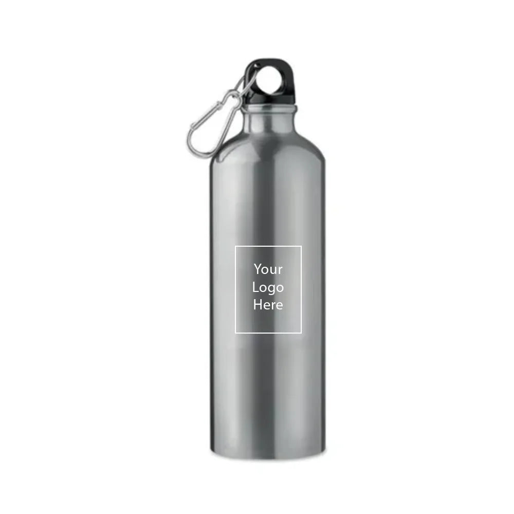 custom silver bottle, personalized water bottle, engraved silver flask, 750ml sipper, reusable silver bottle, customized gift bottle, metallic water bottle, travel flask, personal gift, engraved bottle, premium silver bottle
