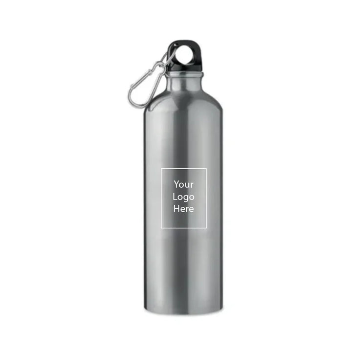 custom silver bottle, personalized water bottle, engraved silver flask, 750ml sipper, reusable silver bottle, customized gift bottle, metallic water bottle, travel flask, personal gift, engraved bottle, premium silver bottle
