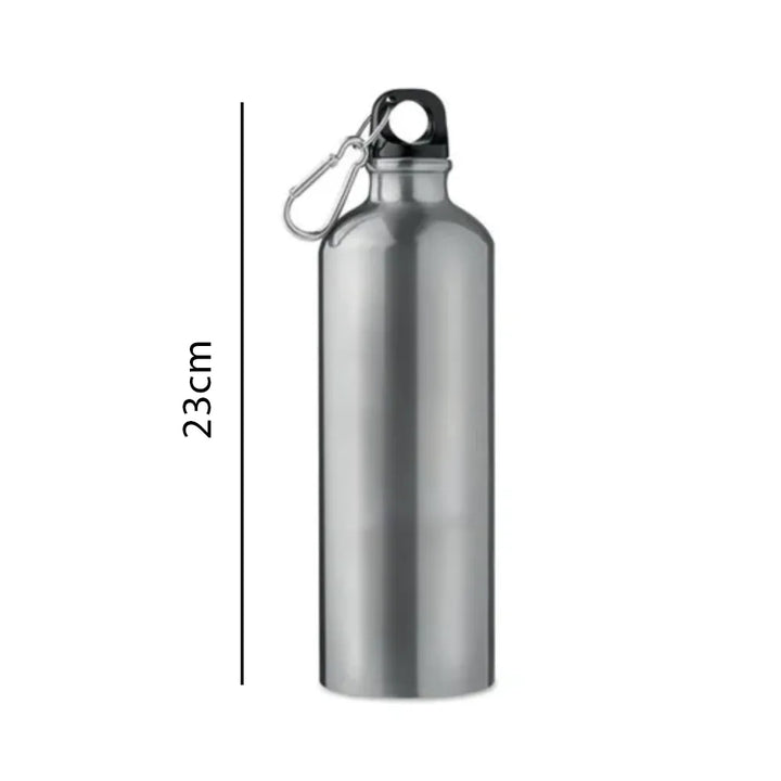 custom silver bottle, personalized water bottle, engraved silver flask, 750ml sipper, reusable silver bottle, customized gift bottle, metallic water bottle, travel flask, personal gift, engraved bottle, premium silver bottle
