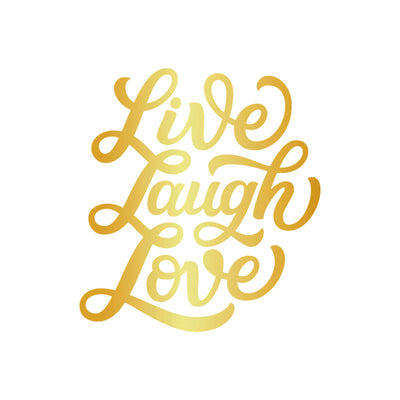 iKraft Cushion Gold Design "Live Laugh Love"