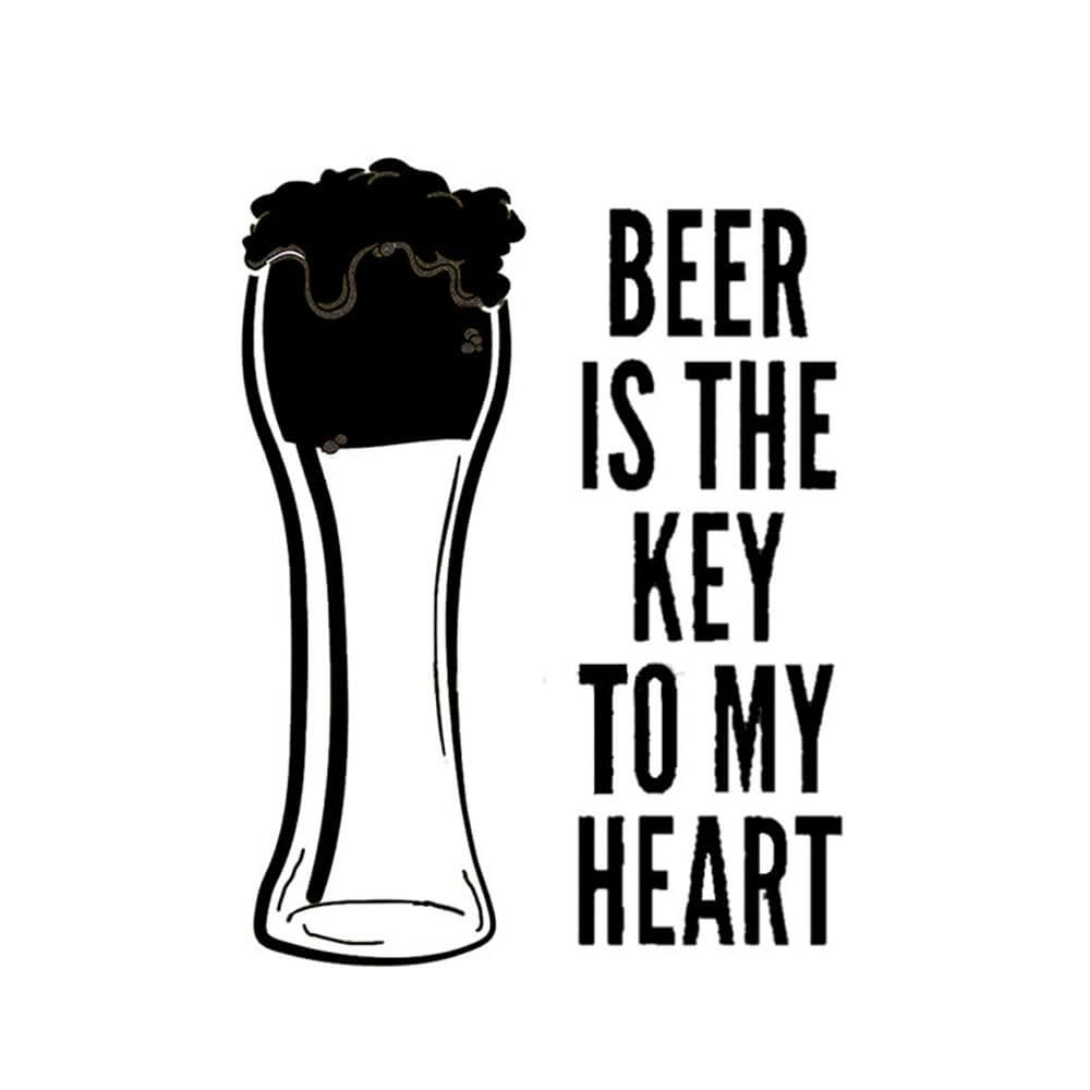 Beer Mug Design "Beer Is The Key"