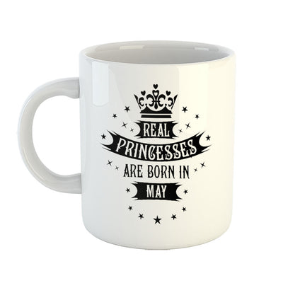 Coffee Mug Printed Design - Real Princesses are Born in May