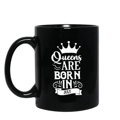 black mug princess, black mug quotes, black tea mugs, black mug with design, black mug for men, black mug for women, birthday mug, July birthday mug
