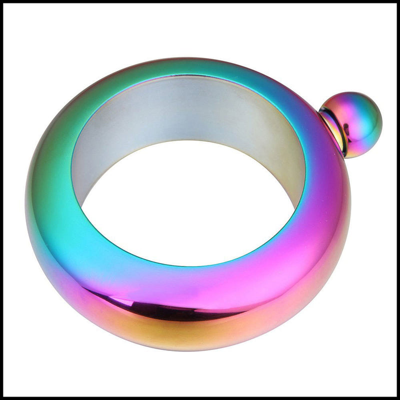Stainless Steel Bracelet Hip Flask - Multicolor