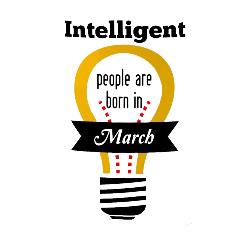 iKraft Frosted Mug Design - Intelligent People Are Born in March