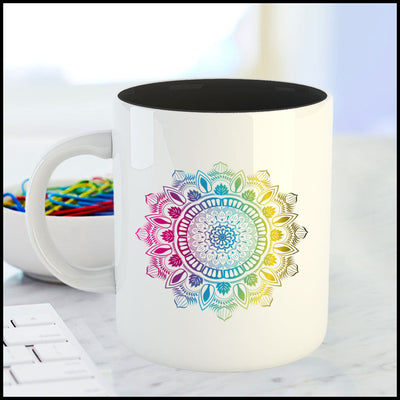 coffee mug microwave safe, printed coffee mug, birthday gift for best friend, tea mugs, 3 tone mugs, good morning mug, Mehendi Design Mug               