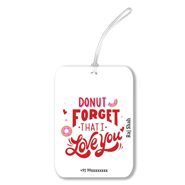 Personalised Travel Tag Printed Design - Love You - Valentine Special