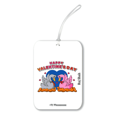 iKraft Personalised Travel Tag Printed Design - Happy Valentine's Day