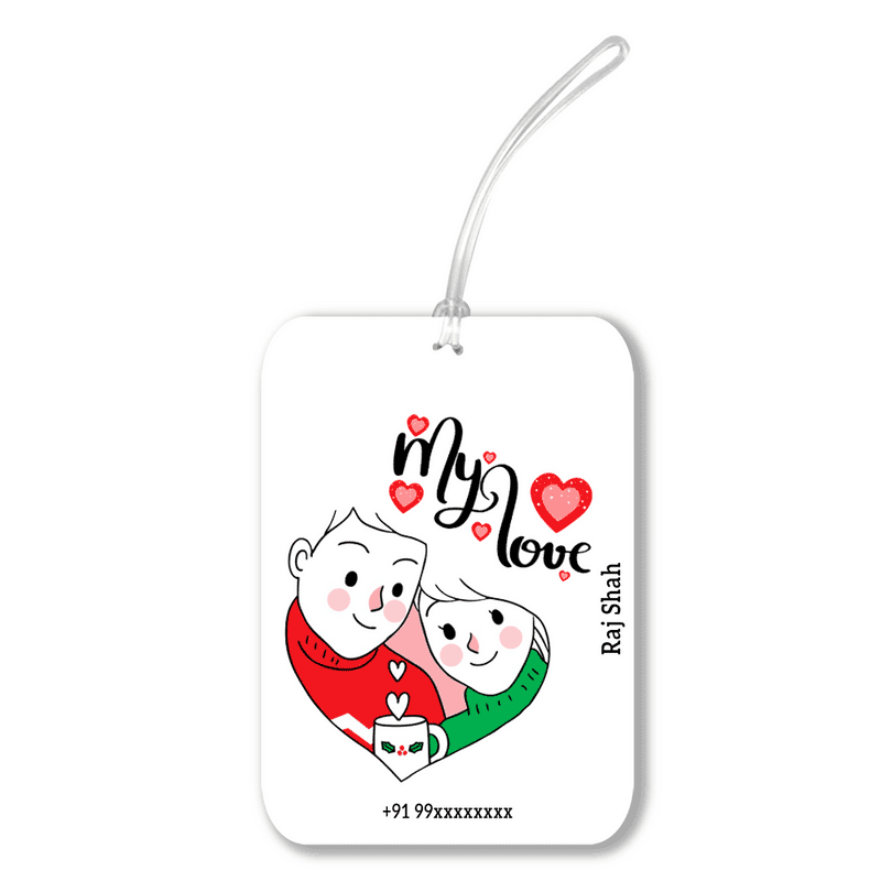 iKraft Personalised Travel Tag Printed Design - My Love