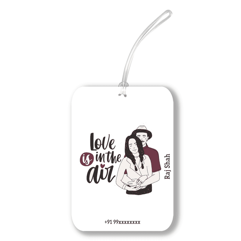 iKraft Personalised Travel Tag Printed Design - Love is in The Air