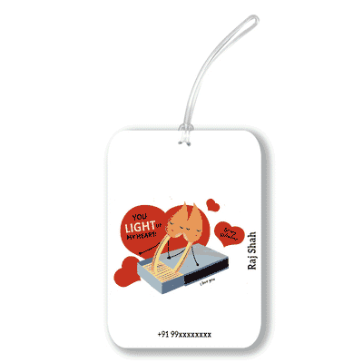 iKraft Personalised Travel Tag Printed Design - Light Up My Heart