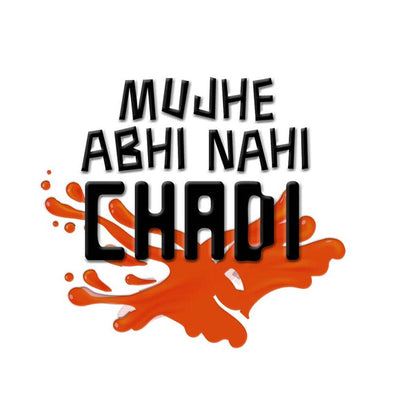 Beer Mug Design "Mujhe Abhi Nahi Chadi"