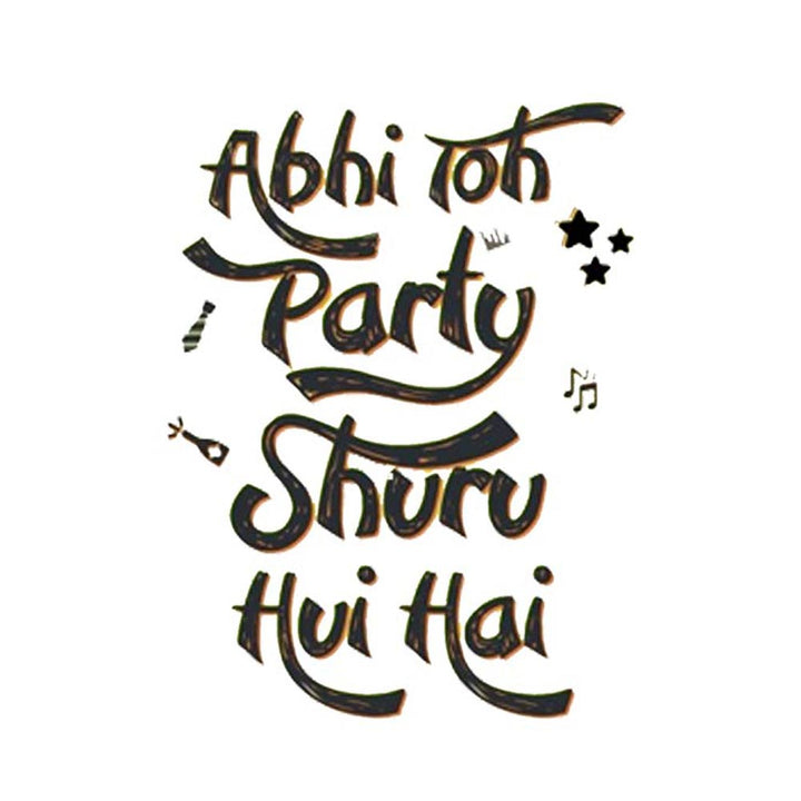 Beer Mug Design "Abhi Toh Party Shuru Hui Hai"