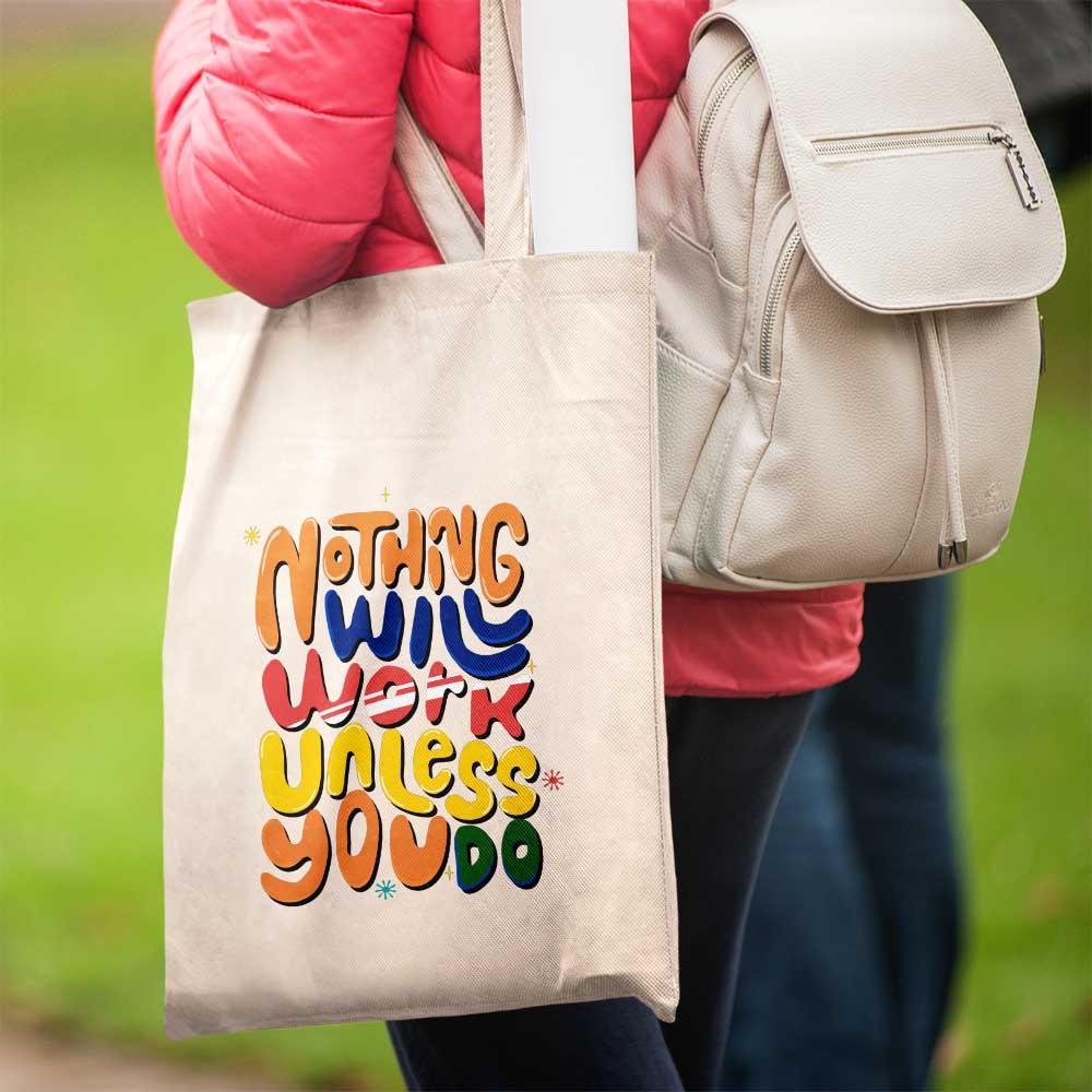 Intellprint India Whatever Graphic Funky Reusable Shopping Cotton Cloth Tote  Bag : Amazon.in: Bags, Wallets and Luggage
