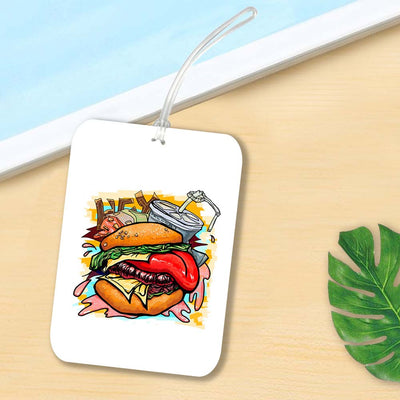 iKraft Personalised Printed Travel Tag with Travel Quotes | Design - Hunger Bite