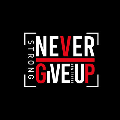 iKraft Mouse Pad Design - Never Give Up