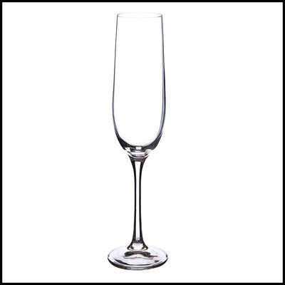 Crystal Viola Champagne Flute Glasses - Set of 6