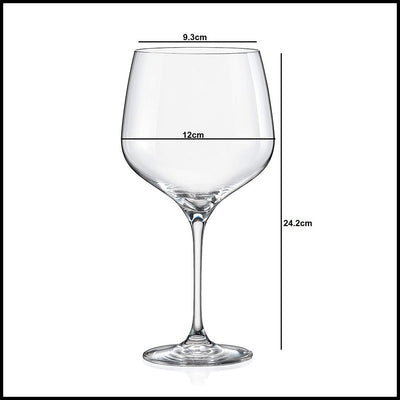 Crystal Rebecca Wine Goblet Glasses - Set of 6