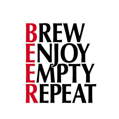 Beer Mug Design "Brew Enjoy Empty Repeat"