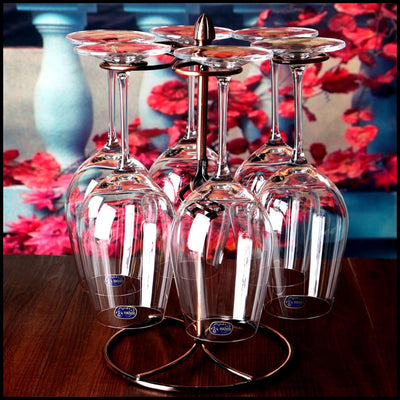 Crystal Viola Wine Glasses - Set of 6