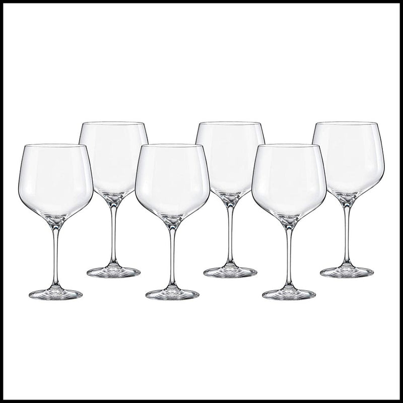 Crystal Rebecca Wine Goblet Glasses - Set of 6