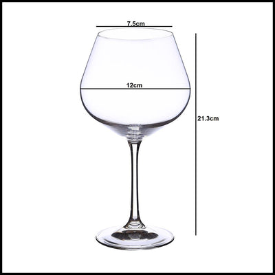 Crystal Viola Wine Glasses - 6