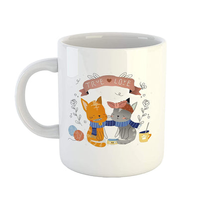 Coffee Mug Design - Cute Cat Couple