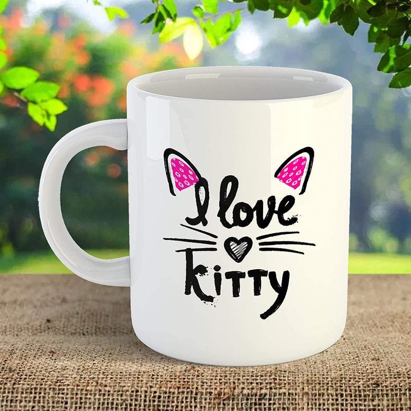 Coffee Mug Design - I Love Kitty Cute Kitty