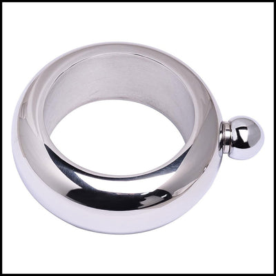Stainless Steel Bracelet Hip Flask - Silver