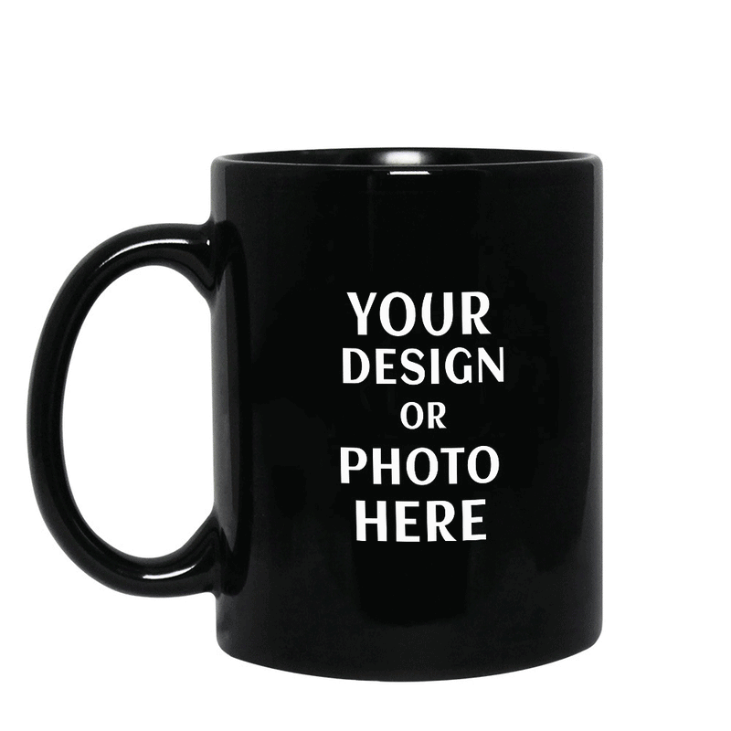 Personalise Black Coffee Mug - Get it customised With Your Choice of Image or Design