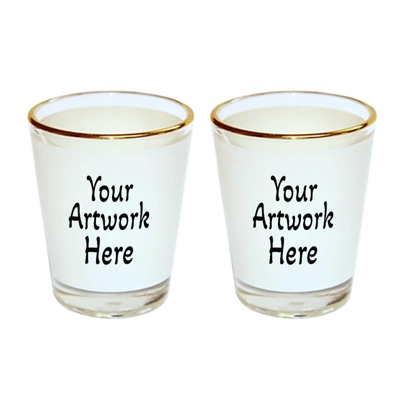 Personalise Gold Ring Shot Glasses (Set of 2) Design - Get it customised With Your Design
