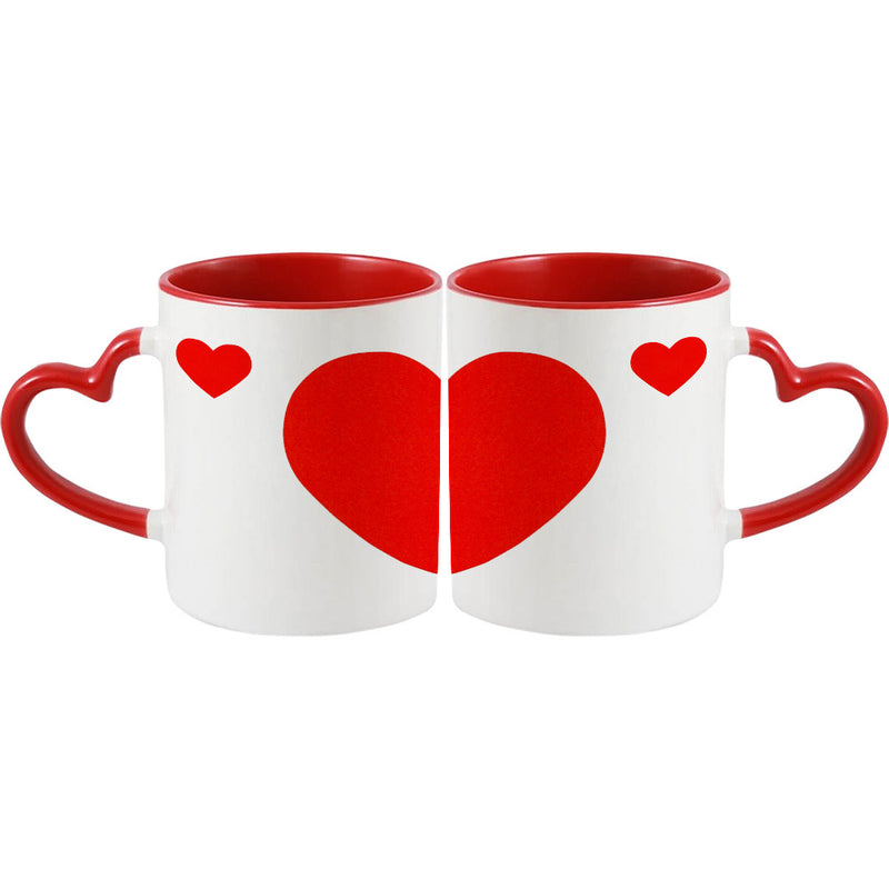 heart handle mug, heart handle mug set of 2, valentine’s day gift, gift for her, couple mug, gift for his 
