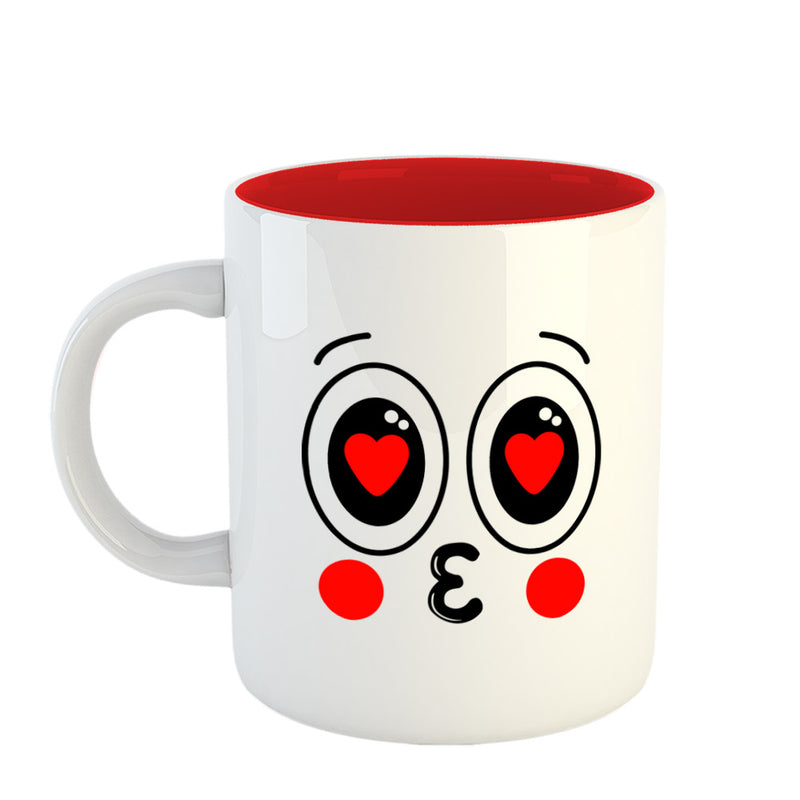 , tea mugs, dual tone mugs, gift for girls, smily 