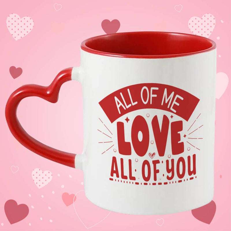 printed coffee mug, coffee mugs for men, heart handle mug, coffee mug for gifting, valentine gift, heart handle mug