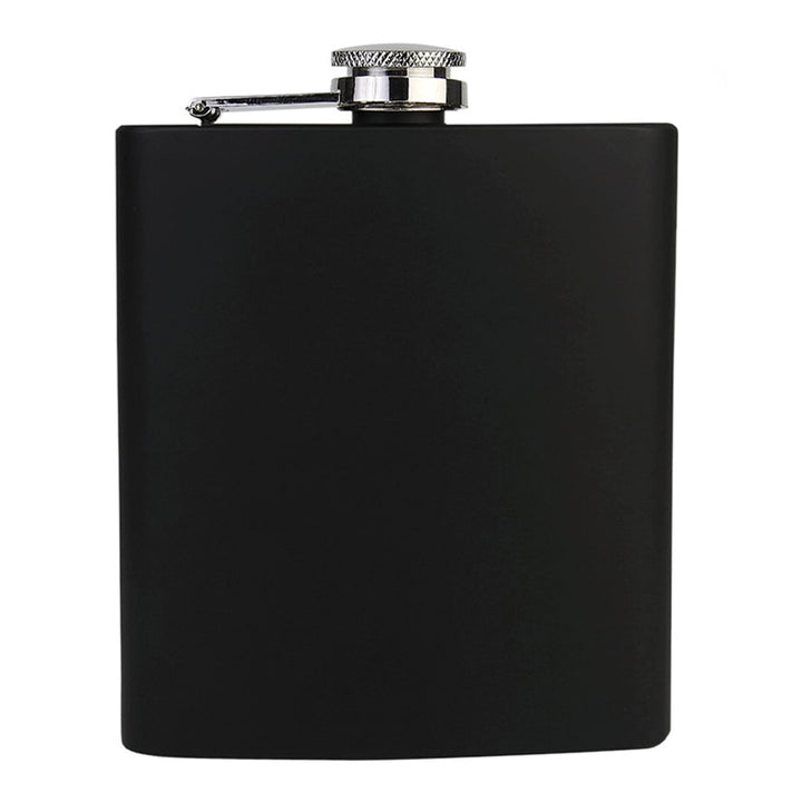 Black Hip Flask - Get it customised with your Name and Quote