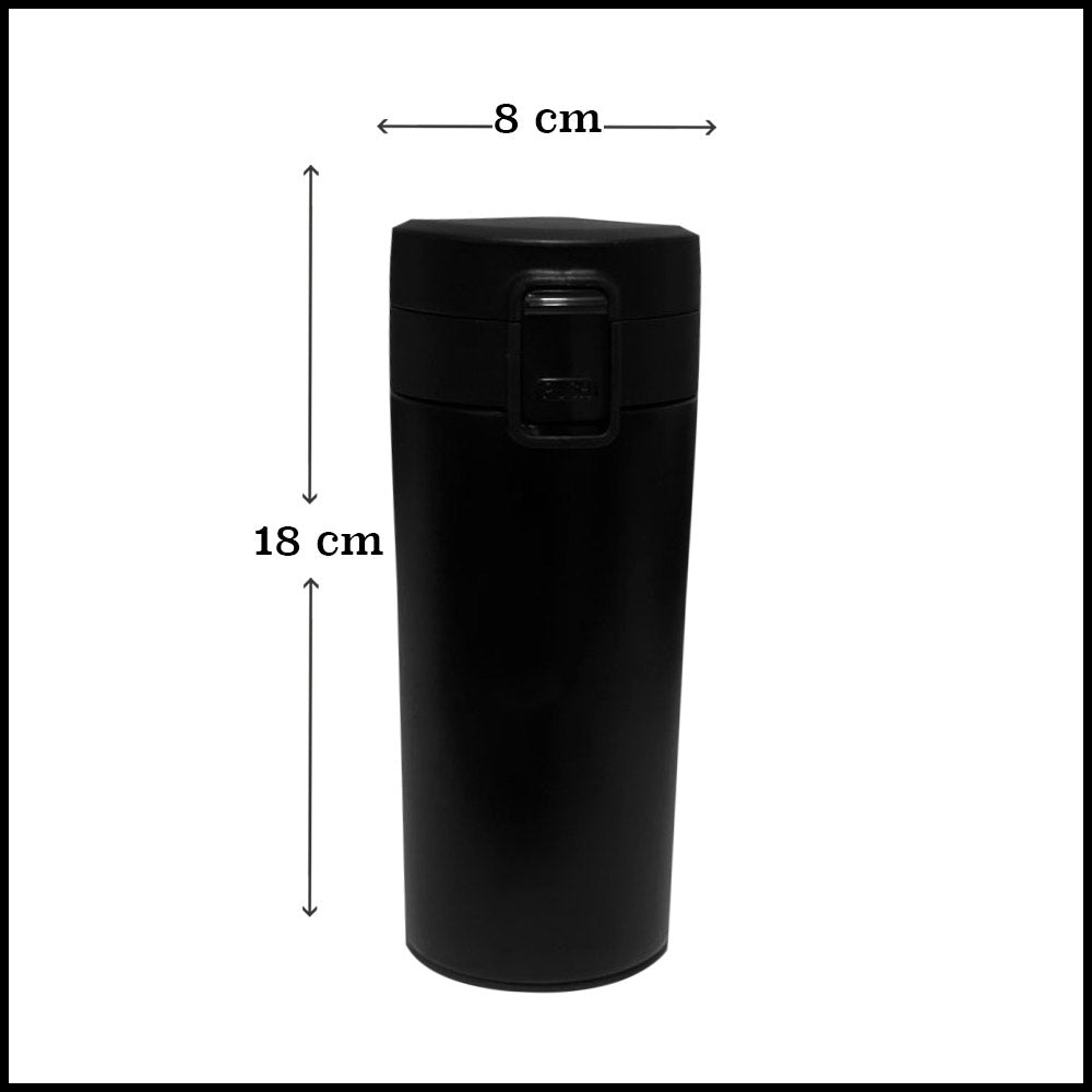 Steel Black Travel Sipper with White Insulated Mug Combo