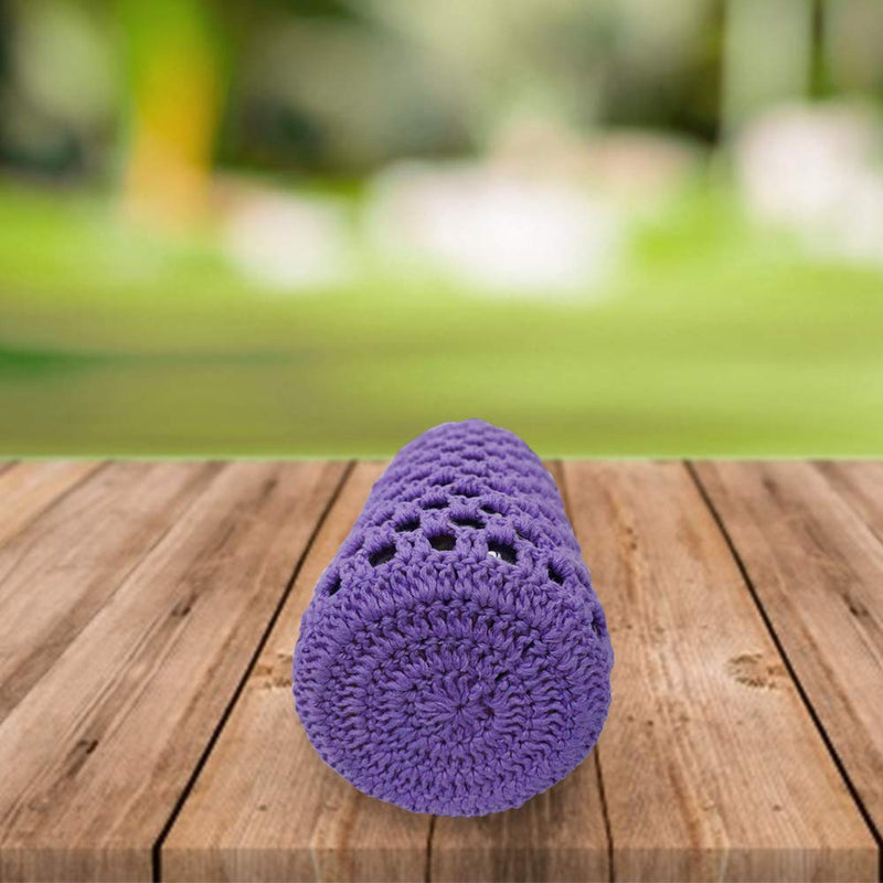 iKraft Hand Made Crochet Wine Bottle Bag - Purple